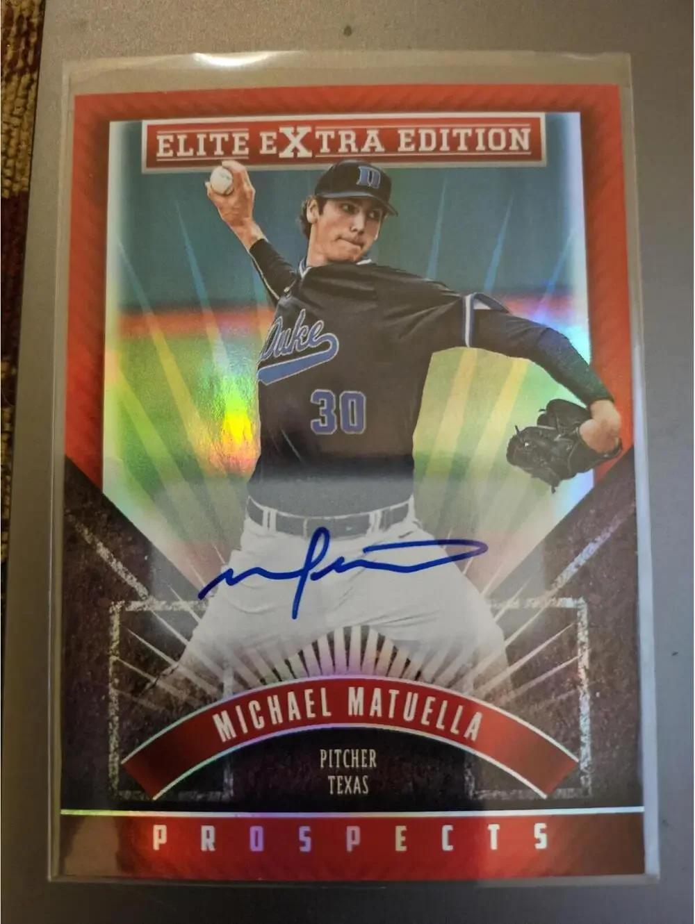 2015 Panini Elite Extra Edition - Michael Natuella - Autograph- RANGERS